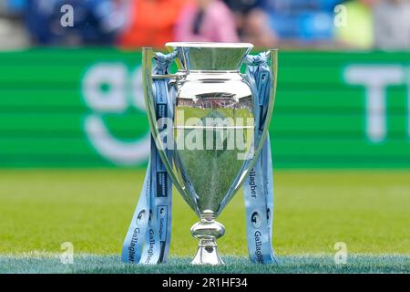 Eccles, Regno Unito. 14th maggio, 2023. Il trofeo Gallagher Premiership si colloca in campo prima della partita semifinale di Gallagher Premiership sale Sharks vs Leicester Tigers all'AJ Bell Stadium, Eccles, Regno Unito, 14th maggio 2023 (Foto di Steve Flynn/News Images) a Eccles, Regno Unito il 5/14/2023. (Foto di Steve Flynn/News Images/Sipa USA) Credit: Sipa USA/Alamy Live News Foto Stock