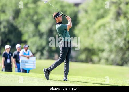 13 maggio 2023: Trevor Cone ha colpito un colpo di avvicinamento sulla 3rd buche durante il terzo round del torneo DI golf AT&T Byron Nelson al TPC Craig Ranch di McKinney, Texas. Grigio Siegel/CSM(immagine di credito: © Gray Siegel/Cal Sport Media) Foto Stock