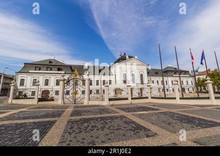 Grasalkovicov palac, sede del presidente, a Bratislava, Slovacchia Foto Stock