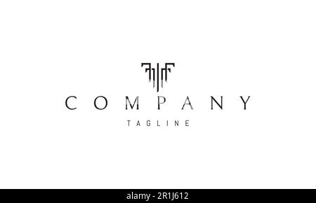 Logo vettoriale sul quale è riportata un'immagine astratta della colonna greca che personifica la legge. Illustrazione Vettoriale