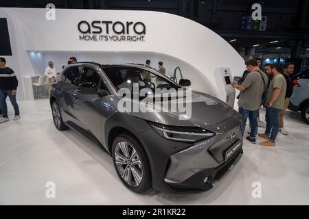 Barcellona, Spagna. 14th maggio, 2023. Il logo del gruppo Astera è visibile alla fiera Automobile di Barcellona. La fiera Automobile Barcelona 2023 apre le sue porte dal 13 al 21 maggio presso la fiera di Montjüic. i marchi di auto 23 presenteranno le loro novità mettendo in evidenza l'auto elettrica come protagonista. Credit: SOPA Images Limited/Alamy Live News Foto Stock