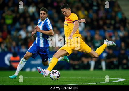 Cornellà de Llobregat, Spagna, 14 maggio 2023. Spagnolo la Liga: RCD Espanyol / FC Barcellona. Credit: JG/Alamy Live News Foto Stock