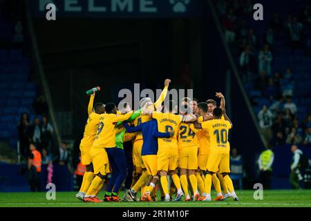 Cornellà de Llobregat, Spagna, 14 maggio 2023. Spagnolo la Liga: RCD Espanyol / FC Barcellona. Credit: JG/Alamy Live News Foto Stock