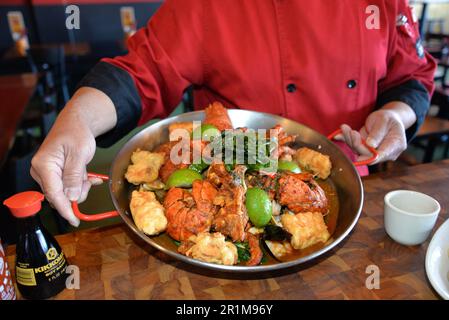 Cucina asiatica dello Chef Toi Tok ad Albuquerque, New Mexico Foto Stock