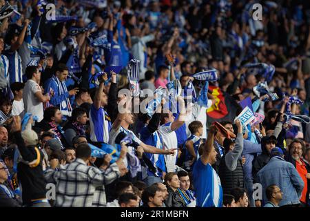 Barcellona, Spagna. 14th maggio, 2023. Espanyol tifosi durante la partita di LaLiga tra RCD Espanyol e FC Barcellona allo stadio RCDE di Barcellona, Spagna. Credit: Christian Bertrand/Alamy Live News Foto Stock