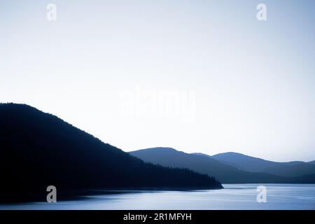 Lago Koocanusa e Purcell Mountains in Montana, USA Foto Stock