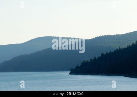 Lago Koocanusa, Purcell Mountains, Montana, Stati Uniti Foto Stock