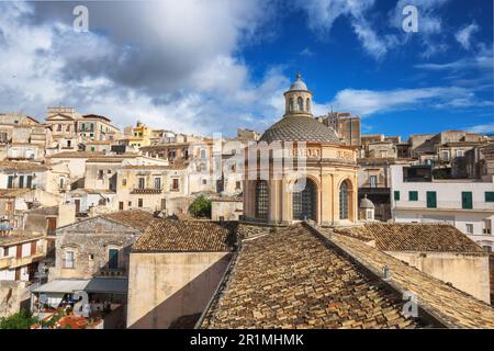 Modica, Sicilia, Italia dalla Cattedrale di San Giorgio. Foto Stock