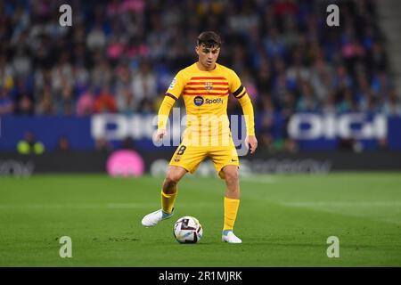 Cornella El Prat, ESP. 14th maggio, 2023. RCD ESPANYOL vs FC BARCELONA 14 maggio 2023 Pedri (8) del FC Barcelona durante la partita tra RCD Espanyol e FC Barcelona corrispondente al trentaquattro giorni della Liga Santander allo stadio RCDE di Barcellona, Spagna. Credit: Rosdemora/Alamy Live News Foto Stock