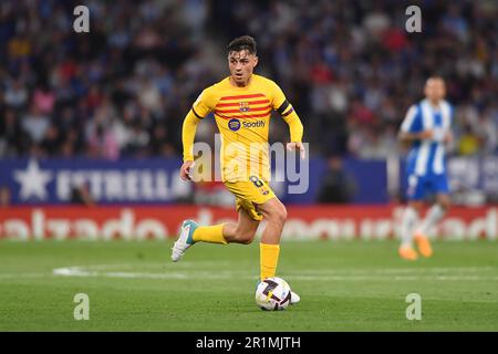 Cornella El Prat, ESP. 14th maggio, 2023. RCD ESPANYOL vs FC BARCELONA 14 maggio 2023 Pedri (8) del FC Barcelona durante la partita tra RCD Espanyol e FC Barcelona corrispondente al trentaquattro giorni della Liga Santander allo stadio RCDE di Barcellona, Spagna. Credit: Rosdemora/Alamy Live News Foto Stock