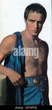 MARLON BRANDO in JULIUS CAESAR 1953 regista JOSEPH L. MANKIEWICZ suona William Shakespeare costumi Herschel McCoy musica Miklos Rozsa produttore John Houseman Metro Goldwyn Mayer (MGM) Foto Stock