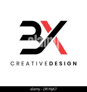 Grafica creativa moderna con logo BX e grafica vettoriale Illustrazione Vettoriale