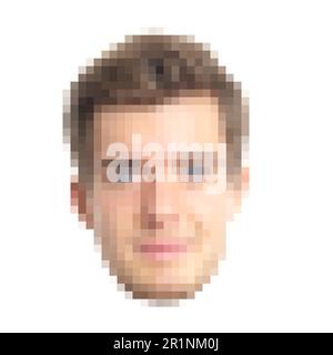 Pixel volto a preservare l'anonimato Foto Stock