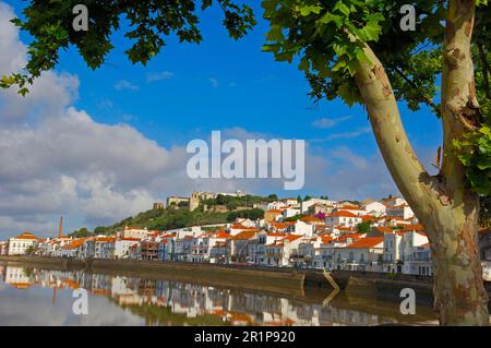 Alcacer do SAL, fiume Sado, distretto di Setubal, Alentejo, Portogallo Foto Stock
