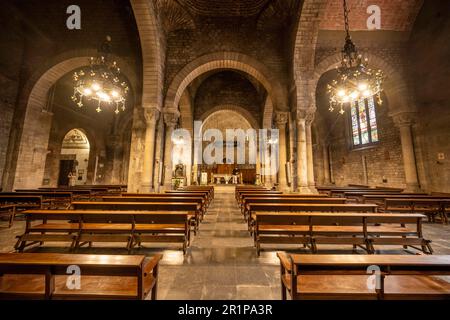 Interno, Chiesa di Sant Pere de les Puelles, Barcellona, Catalogna, Spagna Foto Stock