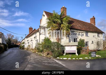 Fleur de Lys Public House, Lowsonford Warwickshire, Inghilterra, pub del Regno Unito Foto Stock