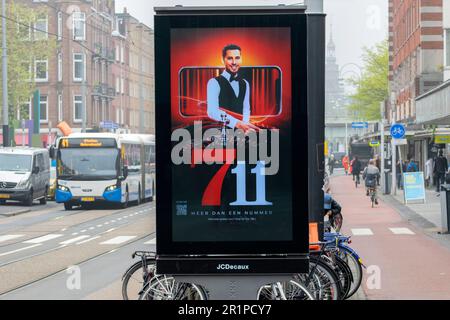 Billboard 711 Casino ad Amsterdam Paesi Bassi 8-5-2023 Foto Stock