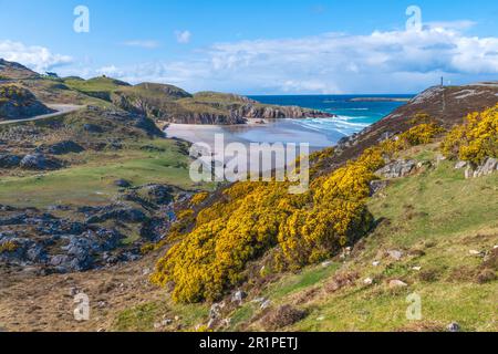 Ceannabeinne Beach a Rispond vicino Durness sulla NC500, Scozia Foto Stock