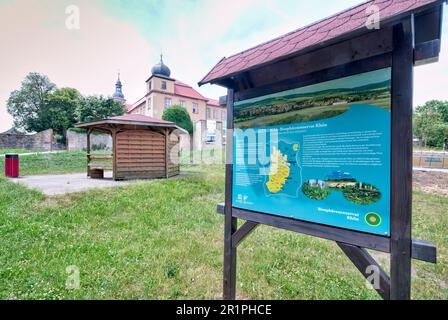 Propstei Zella, architettura, facciata casa, vista villaggio, estate, Zella, Rhön, Wartburgkreis, Turingia, Germania, Europa, Foto Stock