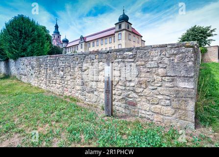 Propstei Zella, architettura, facciata casa, vista villaggio, estate, Zella, Rhön, Wartburgkreis, Turingia, Germania, Europa, Foto Stock