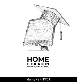 coppa graduata e computer isolati su sfondo bianco. Illustrazione Vettoriale