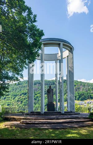 Nassau (Lahn), Freiherr vom Stein monumento a Lahntal, Renania-Palatinato, Germania Foto Stock