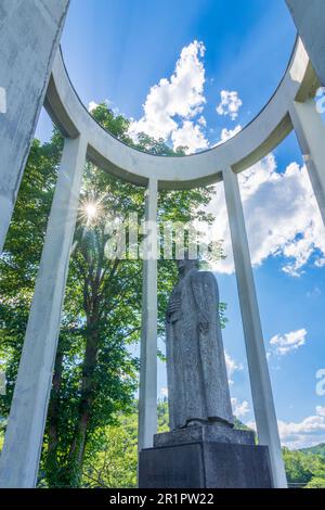 Nassau (Lahn), Freiherr vom Stein monumento a Lahntal, Renania-Palatinato, Germania Foto Stock