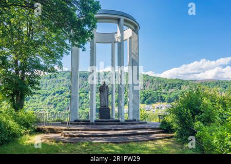 Nassau (Lahn), Freiherr vom Stein monumento a Lahntal, Renania-Palatinato, Germania Foto Stock