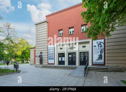 Sofia, Bulgaria. Maggio 2023. Vista esterna dell'edificio della Galleria d'Arte Minerva nel centro della città Foto Stock