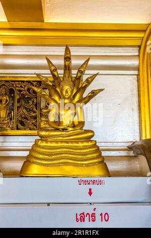 Statua di Buddha per ogni giorno della settimana, Sabato, Wat Saket, Tempio della montagna d'oro, Wat Saket Ratcha Wora Maha Wihan, Bangkok, Thailandia, Asia Foto Stock