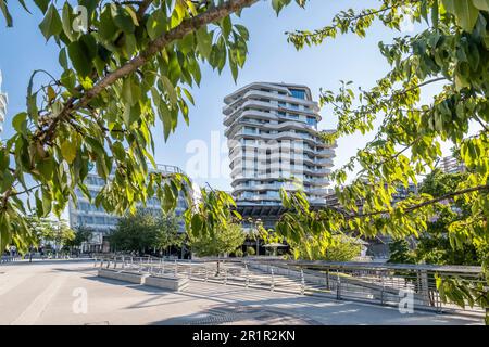 Torre Marco Polo di Amburgo, Hafenity, Amburgo, Germania del Nord, Germania, Europa Foto Stock