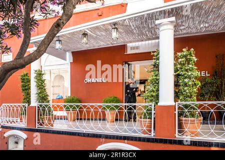 Chanel Boutique a Capri, Isola di Capri, Golfo di Napoli, Campania, Italia, Europa Foto Stock