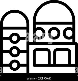 Celebrazione edificio icona contorno vettore. Bandiera israele. Cultura alimentare Illustrazione Vettoriale