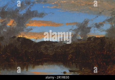 Mist Rising at Sunset in the Catskills Data: c. 1861 artista: Sanford Robinson Gifford American, 1823–1880 Foto Stock