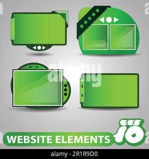 Cursori immagine - elementi di Web Design Illustrazione Vettoriale