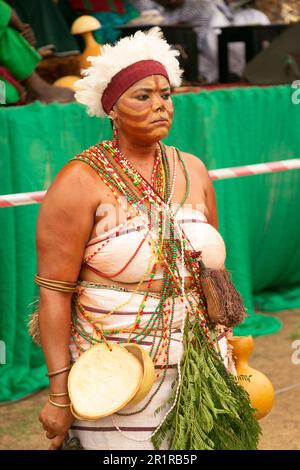 Jos, Nigeria. 12th maggio 2023. Ritratto di donna Berom, Jos, Stato dell'altopiano, Nigeria. Foto Stock