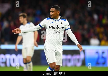 Luis Muriel di Atalanta BC gesta durante la Serie Una partita tra US Salernitana e Atalanta BC allo Stadio Arechi il 13 maggio 2023 a Salerno Foto Stock