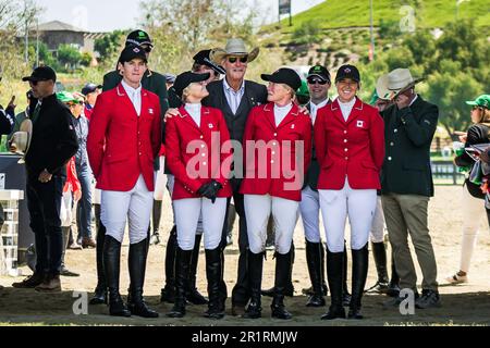 Team Canada alla 2023 FEI Nations Cup a San Juan Capistrano, USA, il 14 maggio 2023. Foto Stock