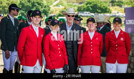 Team Canada alla 2023 FEI Nations Cup a San Juan Capistrano, USA, il 14 maggio 2023. Foto Stock