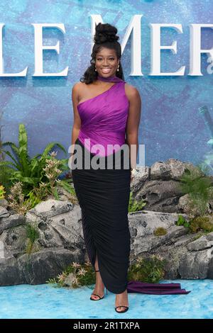 Londra, Regno Unito . 15 maggio 2023 . Clara Amfo nella foto al Gran Bretagna Premiere della Sirenetta tenuta all'Odeon Luxe Leicester Square. Credit: Alan D West/Alamy Live News Foto Stock