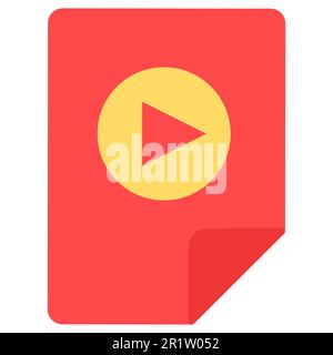 Icona del vettore piatto del simbolo di riproduzione. Pulsante audio, video, lettore musicale. Segnale di ripresa. Simbolo multimediale Illustrazione Vettoriale