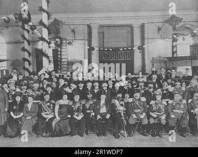 I membri e gli ospiti del 1st° Congresso aeronautico All-Russian di St. Pietroburgo nel 1911. Foto Stock