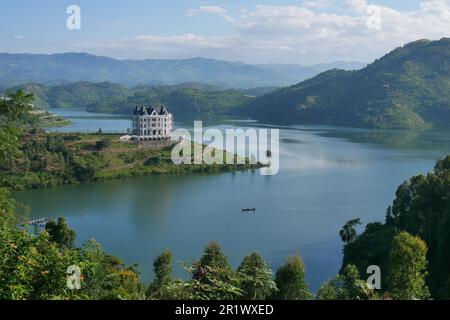 Vista sul bellissimo lago Kivu a Kibuye Foto Stock