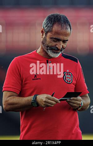 Pelotas, Brasile. 15th maggio, 2023. RS - PELOTAS - 05/14/2023 - BRASILEIRO D 2023, BRASILE DE PELOTAS X SAOJOSEENSE - Rogerio Zimmermann allenatore del Brasile de Pelotas durante una partita contro Saojoseense allo stadio Bento Mendes de Freitas per il campionato brasiliano D 2023. Foto: Volmer Perez/AGIF/Sipa USA Credit: Sipa USA/Alamy Live News Foto Stock
