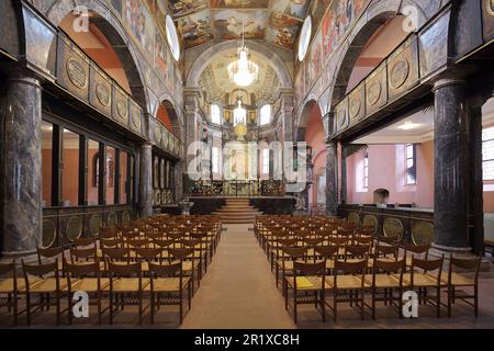 Vista interna della Chiesa dell'Unione, Idstein, Taunus, Assia, Germania Foto Stock