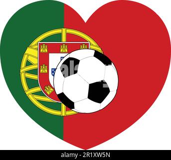 Spagna bandiera spagnola Calcio cuore Illustrazione Vettoriale