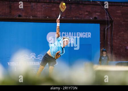 TURIM, tu - 15.05.2023: PIEMONTE OPEN ATP CHALLENGER 175 - Tennis - ATP Challenger Tour - Piemonte Open - Thiago Wild (BRA) X Francesco Passaro (ITA) valido per la prima fase del torneo, che si svolge al Circolo della Stampa - Sporting, a Torino-ITA, questo Lunedì (15). Nella foto Thiago Seyboth Wild (Photo: Luca Castro/Fotoarena) Foto Stock