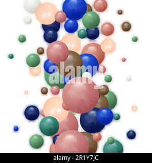 Palline colorate disposte casualmente. Mongolfiere. Foto Stock