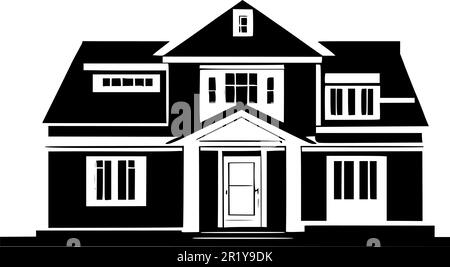 Illustrazione vettoriale della casa it.is perfetto per l'uso in una varietà di beni immobili, architettura e progetti di design. Illustrazione Vettoriale