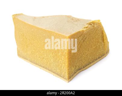 Blocco naturale di cera d'api organica isolato su bianco Foto Stock